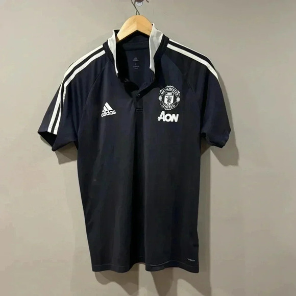 2017/18 Manchester United Football Soccer Adidas Polo Shirt - Picture 1 of 8